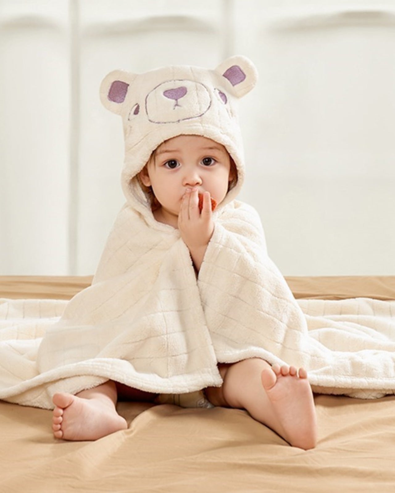 Soft Baby Hooded Towel | Cute Bear Design - HappyKidMart
