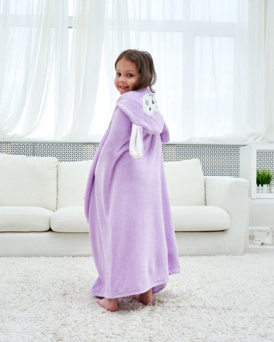 Colorful Kids Hooded Towel with Fun Llama Design - HappyKidMart
