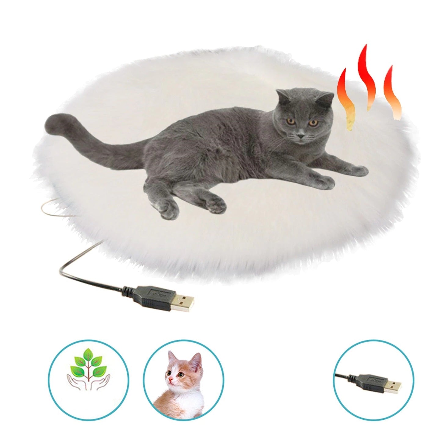 Cozy Pet Heating Pad | Soft USB Warm Cushion