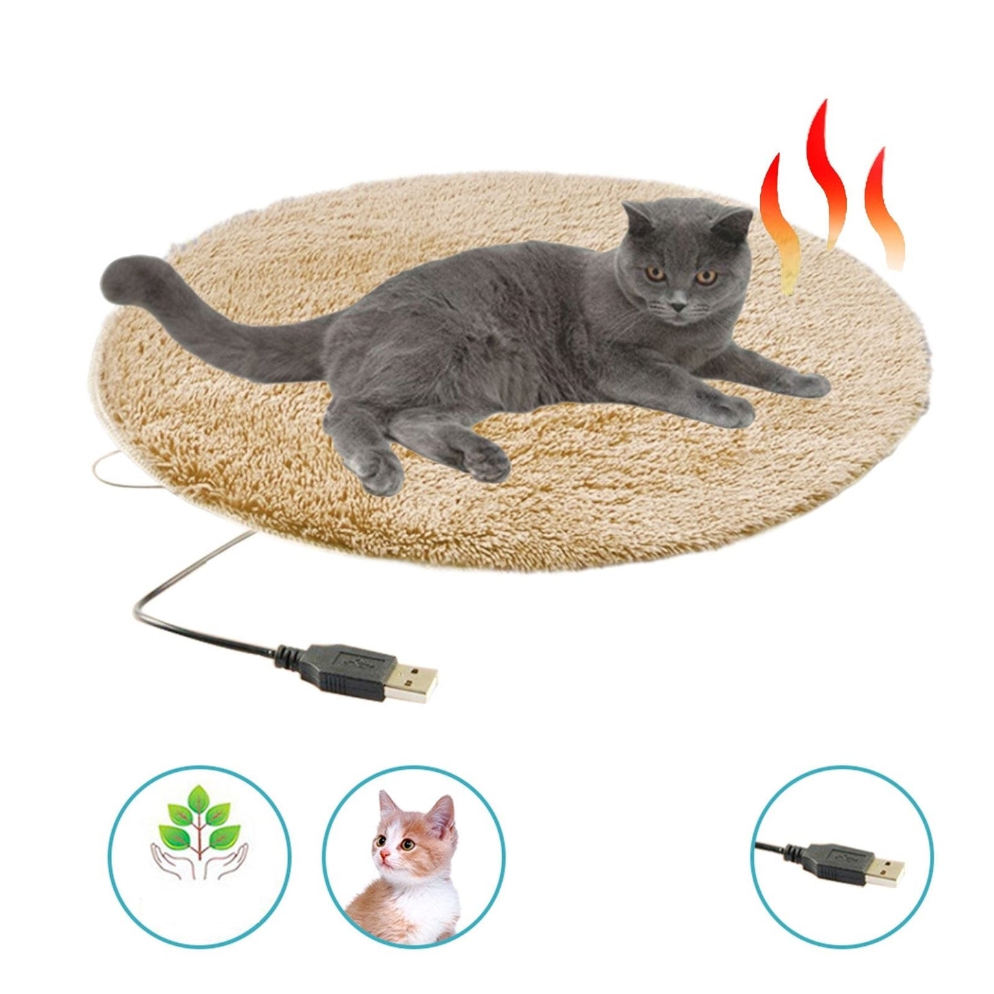 Cozy Pet Heating Pad | Soft USB Warm Cushion