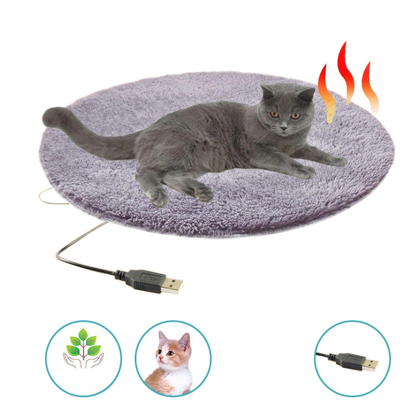 Cozy Pet Heating Pad | Soft USB Warm Cushion