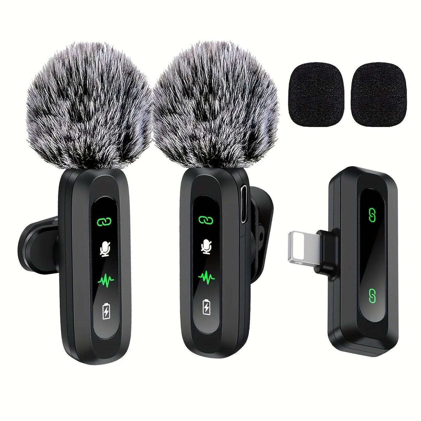 Compact Dual USB Lavalier Microphone Set - HappyKidMart