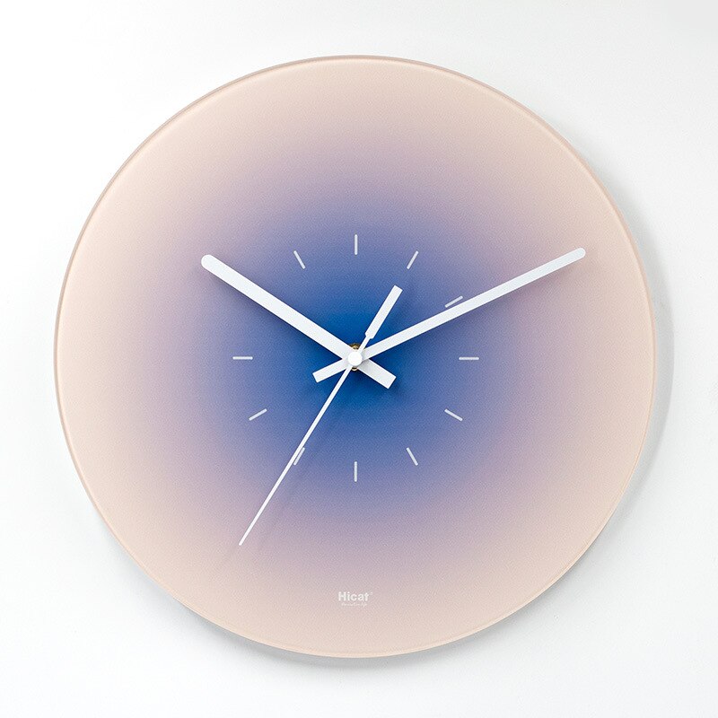 Stylish Glass Wall Clock | Orange Gradient Face