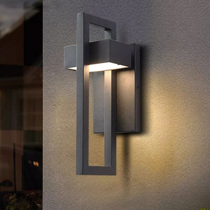 Contemporary Exterior Wall Lamp | Sleek LED Border Design