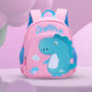 Fun Dino School Backpack Navy Blue Red T-Rex