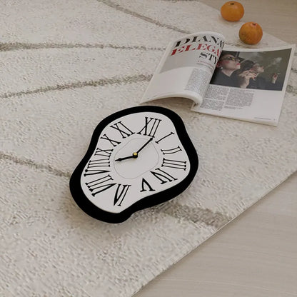 Unique Wall Clock | Melted Roman Numeral Style