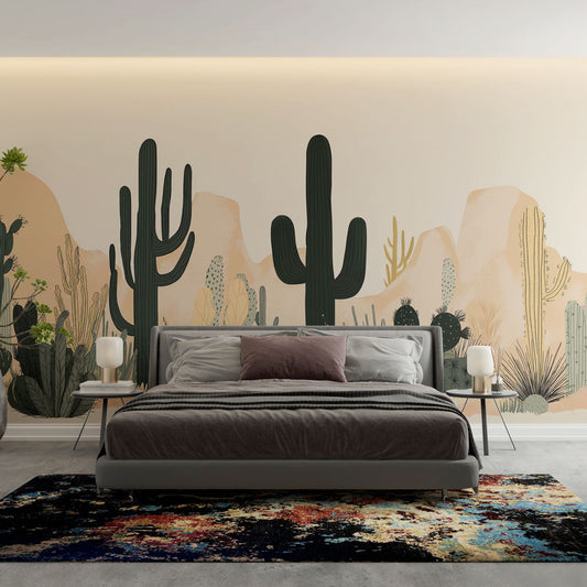 Southwest Desert Wall Mural Landscape - HappyKidMart