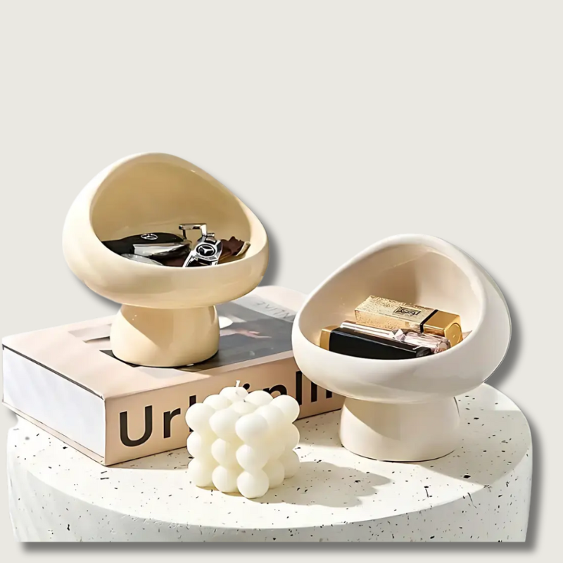 Cute White Porcelain Key Dish - HappyKidMart