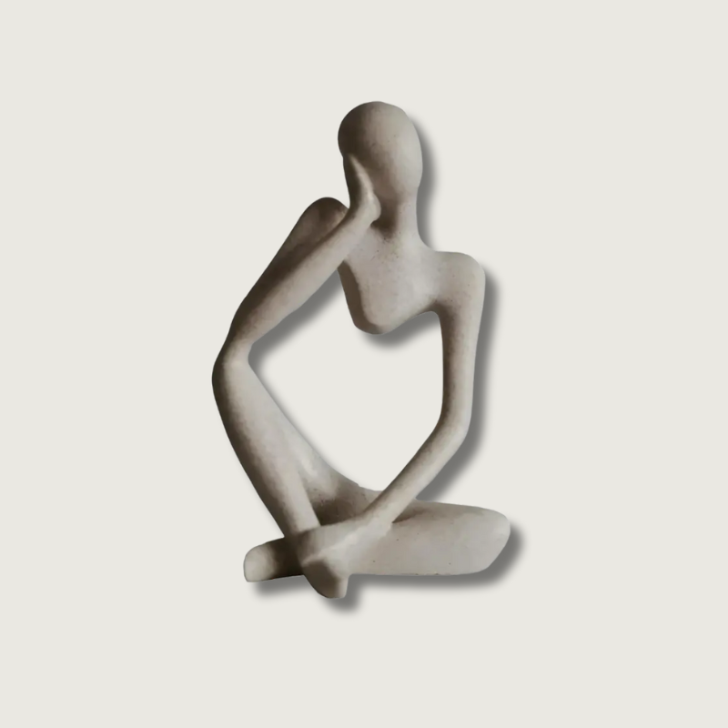 Simple Resin Figurine | Contemporary Decor Statue - HappyKidMart