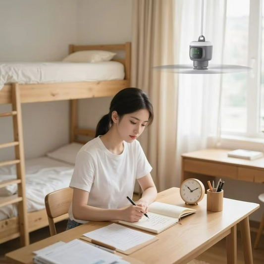 Compact USB LED Fan Light with Rechargeable Night Lamp - HappyKidMart