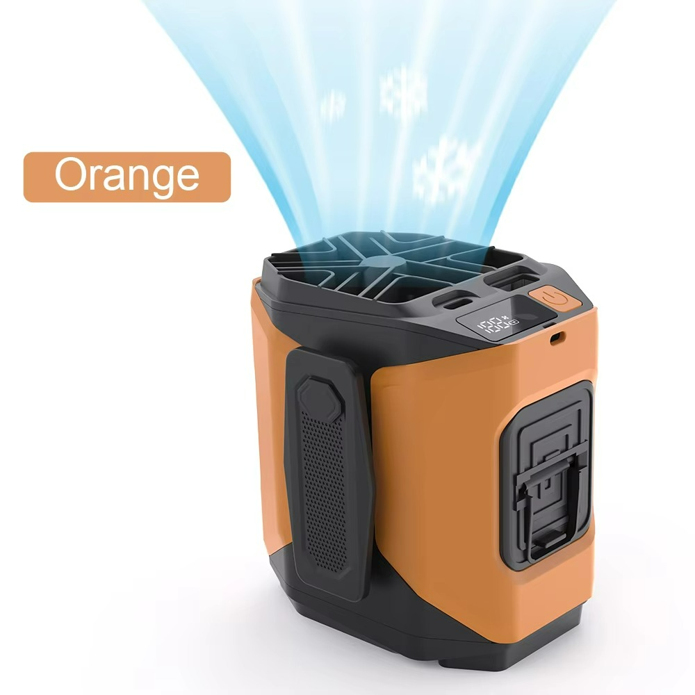 Compact Rechargeable Fan With Power Bank And LED