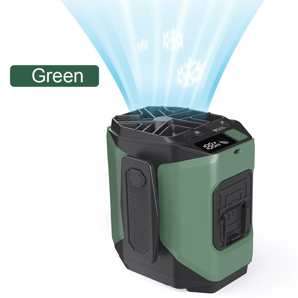 Compact Rechargeable Fan With Power Bank And LED