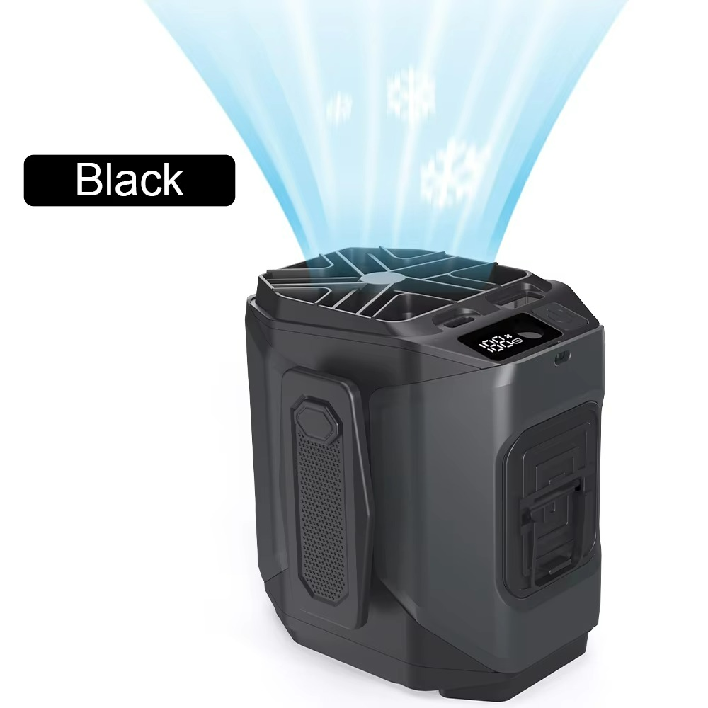 Compact Rechargeable Fan With Power Bank And LED