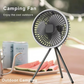 Compact Outdoor Fan with LED Light and Stand - HappyKidMart