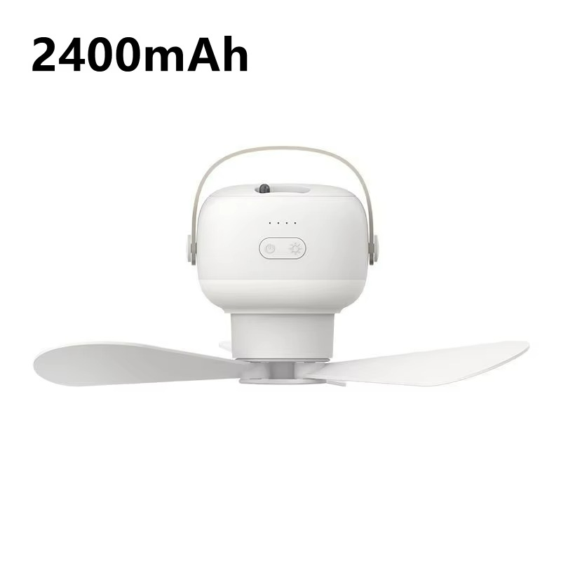 Compact Outdoor Fan with LED Light and Remote