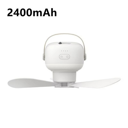 Compact Outdoor Fan with LED Light and Remote