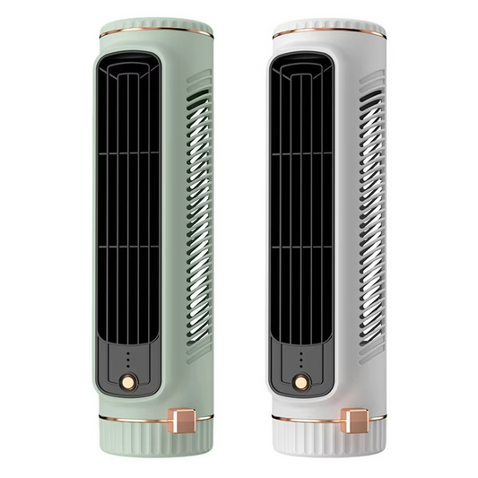 Compact Quiet Fan | 360° Bladeless USB Air Cooler - HappyKidMart