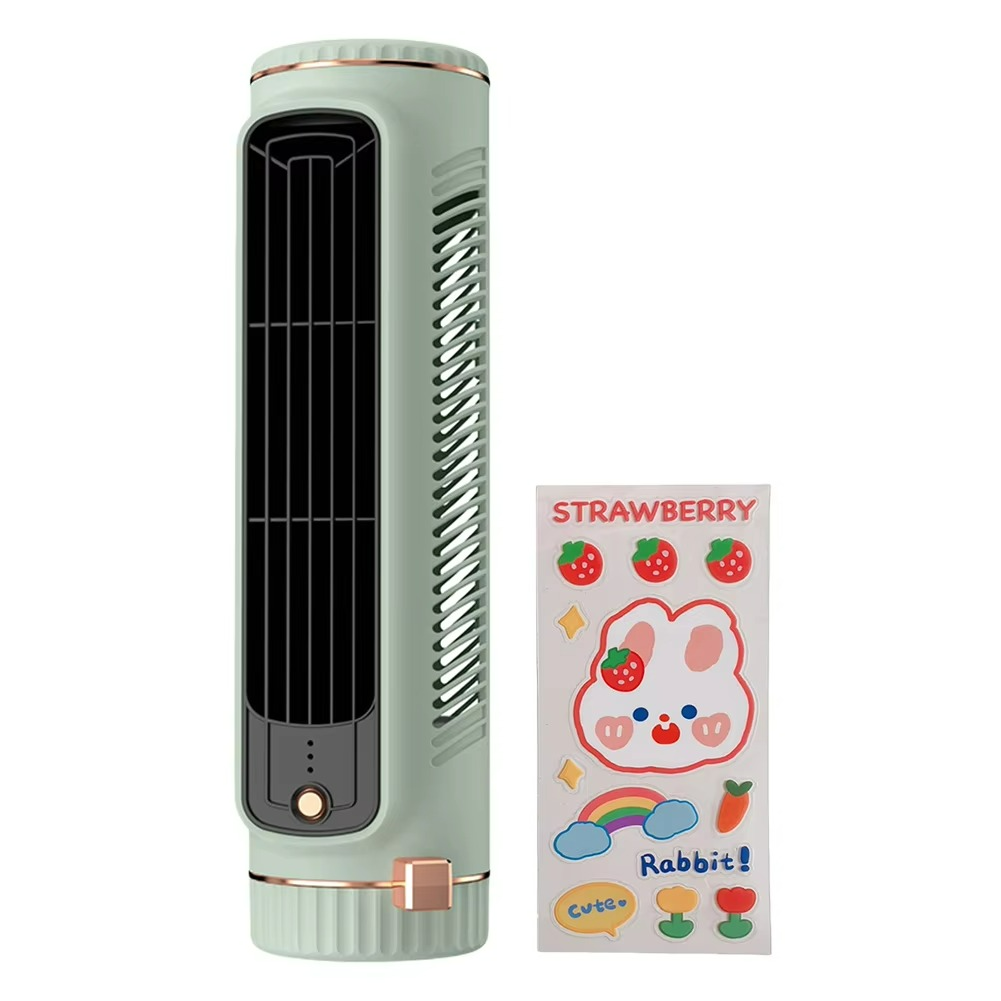Compact Quiet Fan | 360° Bladeless USB Air Cooler