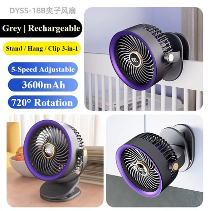 Compact Rechargeable Cooling Fan