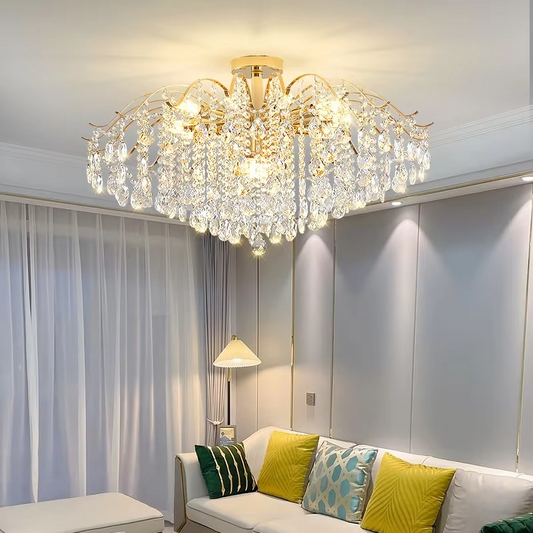 Elegant LED Crystal Drop Light Fixture - HappyKidMart
