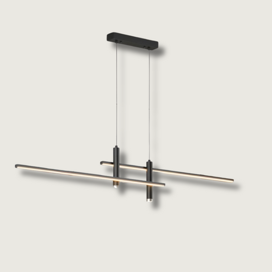 Slim LED Linear Suspension Light | Adjustable Metal Fixture - HappyKidMart