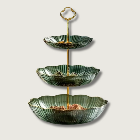 3 Tier Kitchen Serving Tray | Mint Green Decorative Stand - HappyKidMart