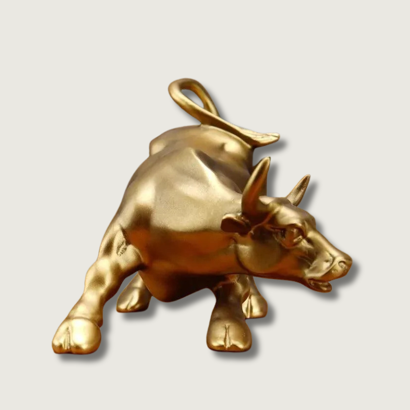 Luxury Metal Bull Figurine Wealth Symbol - HappyKidMart