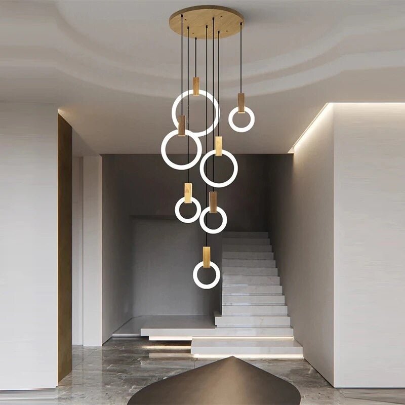 Classic Wooden Round Pendant Light