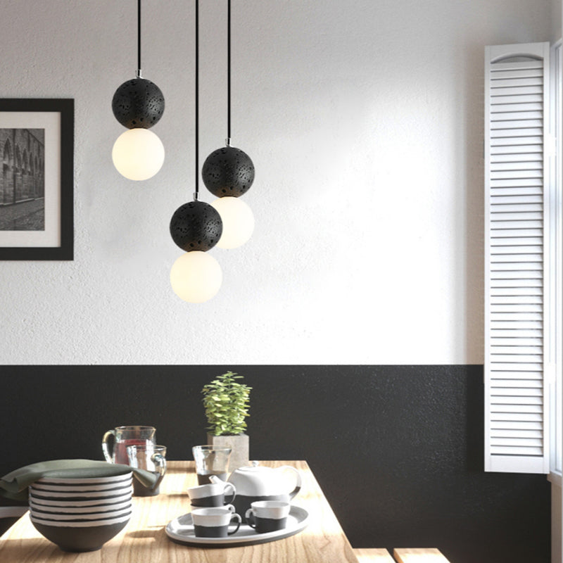 Stylish Pendant Light | Marble Glass Drop Shade