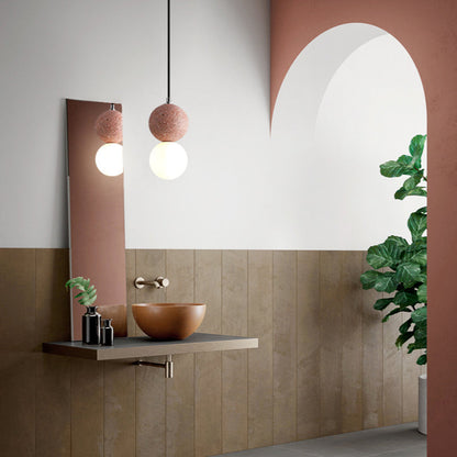 Stylish Pendant Light | Marble Glass Drop Shade