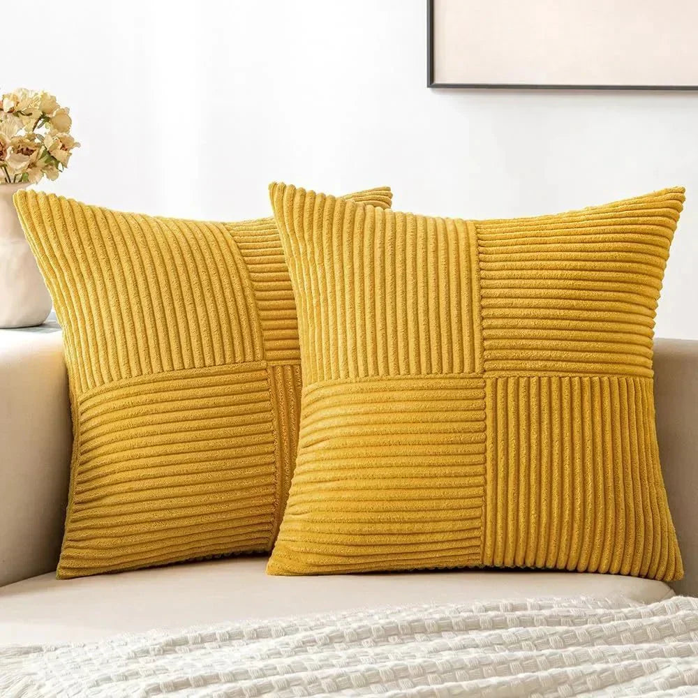 Textured Cushion Covers | Ribbed Geometric Design