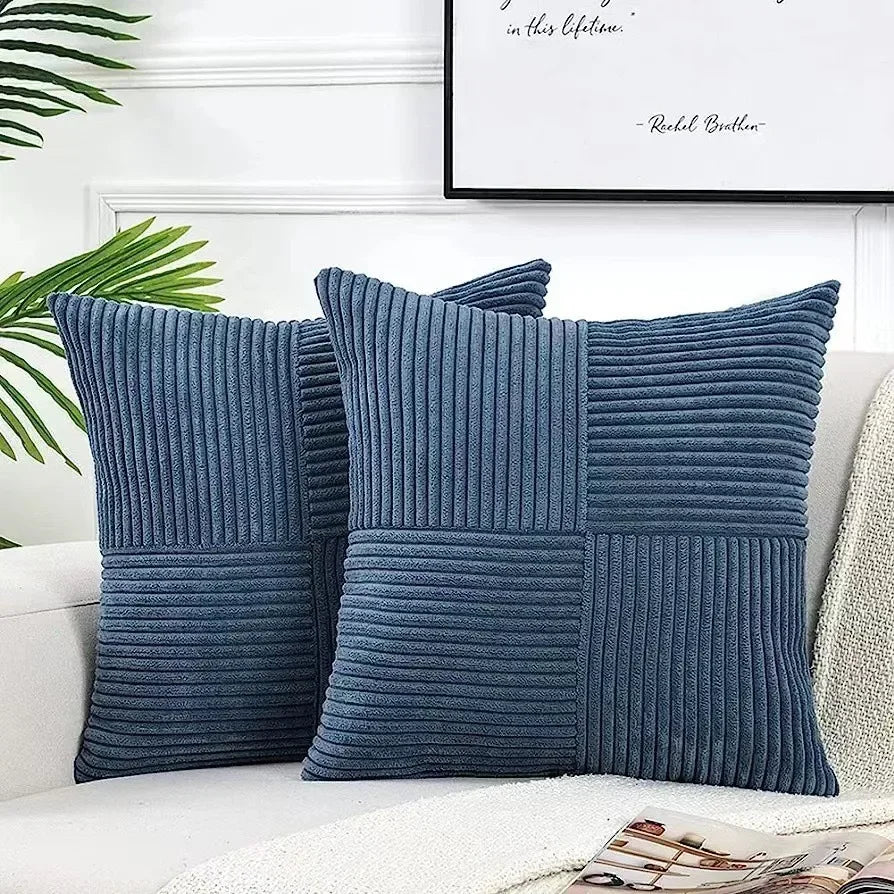Textured Cushion Covers | Ribbed Geometric Design