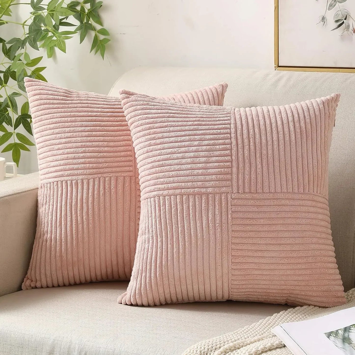 Textured Cushion Covers | Ribbed Geometric Design