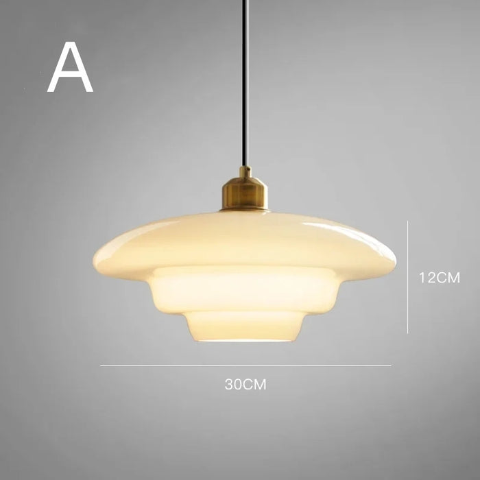 Elegant Glass Pendant Lighting with White Shade