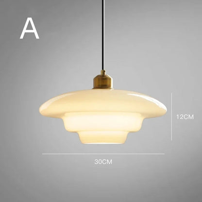 Elegant Glass Pendant Lighting with White Shade