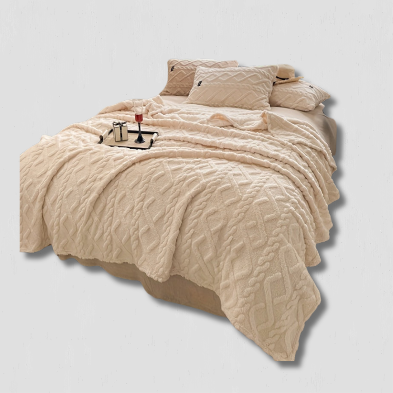 Luxurious Quilt Bed Cover | Geometric Pattern Duvet Set - HappyKidMart