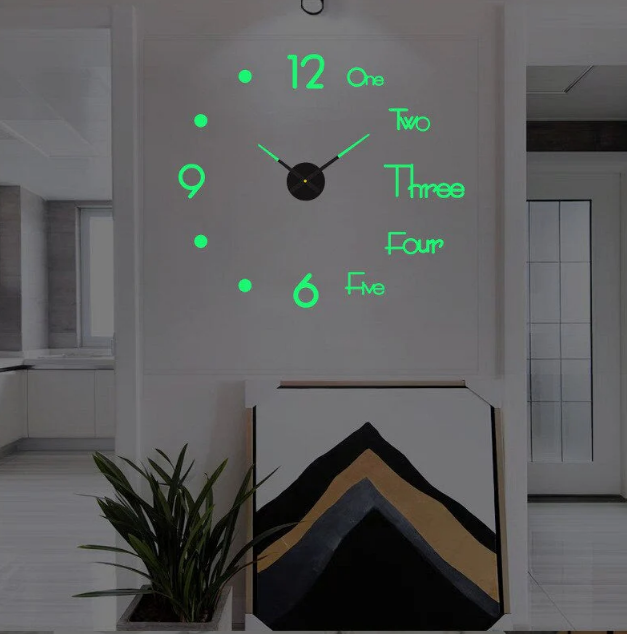 Stylish Wall Clock with 3D Number Display