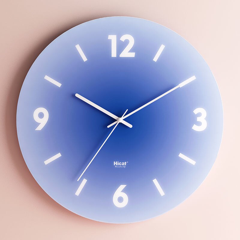 Stylish Glass Wall Clock | Orange Gradient Face