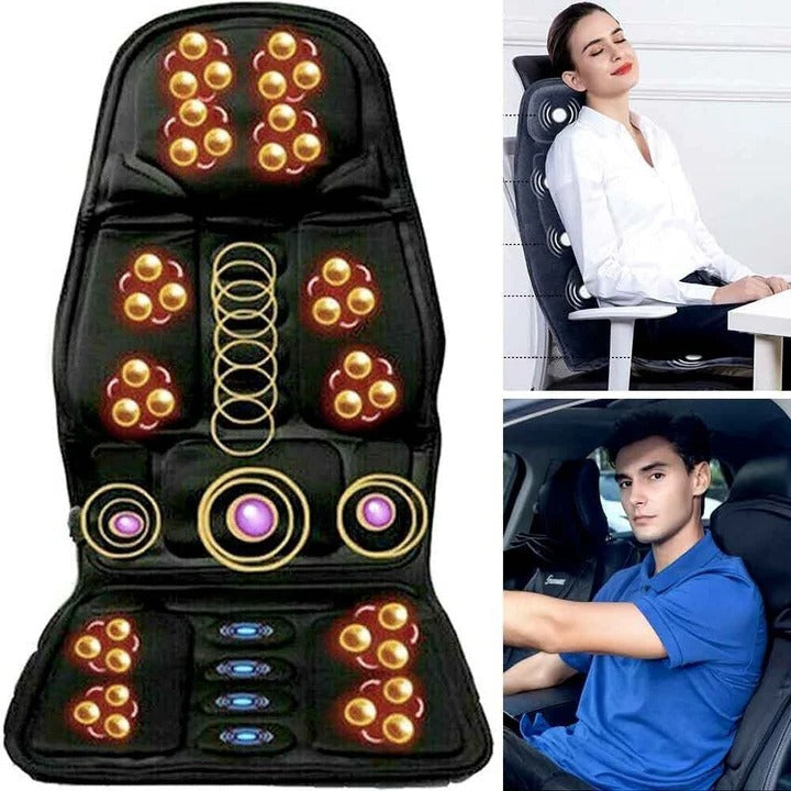 Relaxing 8 Mode Heated Massage Chair Cushion - HappyKidMart