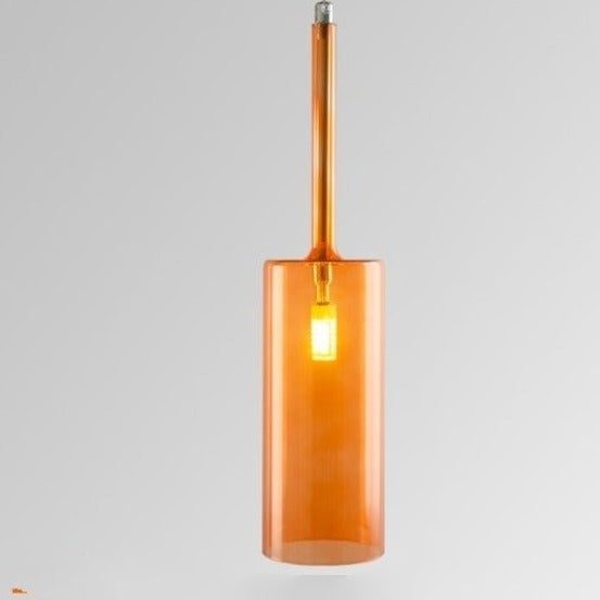 Modern Glass Pendant Lighting | Clear Red Hanging Lamp