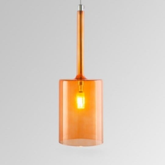 Modern Glass Pendant Lighting | Clear Red Hanging Lamp