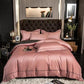 Luxurious Silver Accent Cotton Bed Sheets Set