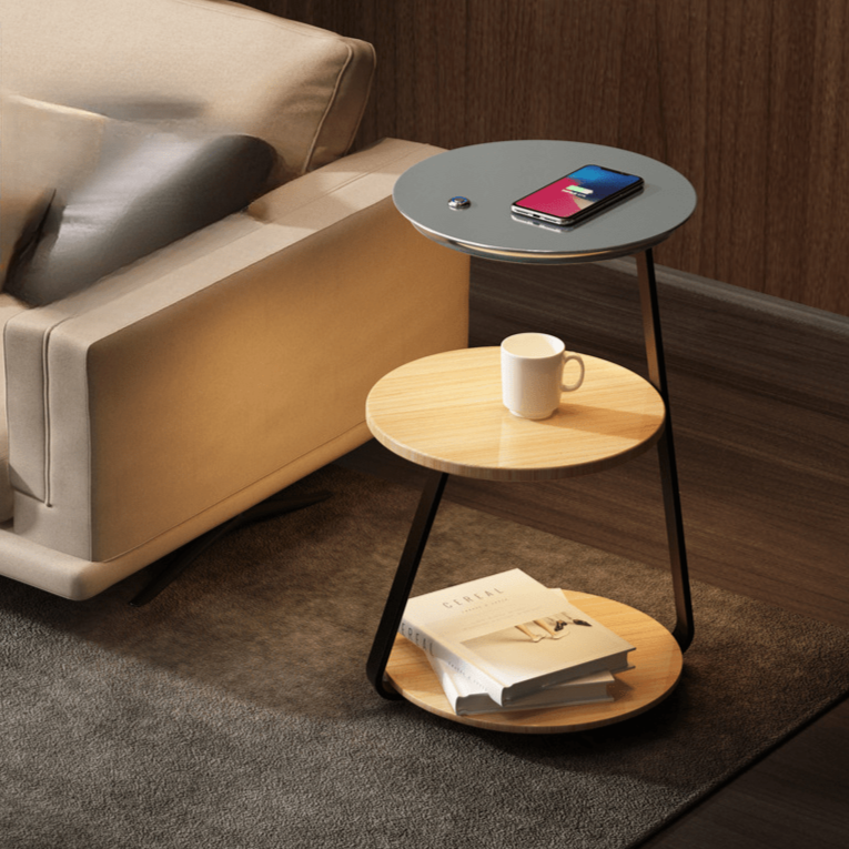 Compact 3 Tier End Table | Sleek Space Saver