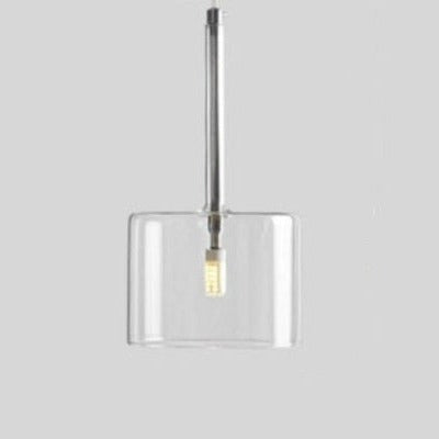 Modern Glass Pendant Lighting | Clear Red Hanging Lamp