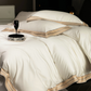 Soft Green Cotton Bed Sheet Set with Delicate Lace