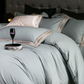 Soft Green Cotton Bed Sheet Set with Delicate Lace