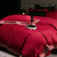 Soft Green Cotton Bed Sheet Set with Delicate Lace