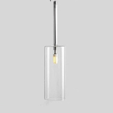 Modern Glass Pendant Lighting | Clear Red Hanging Lamp