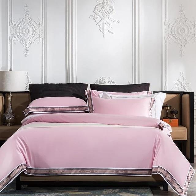 Luxury Soft Bedding Duvet Set With Elegant Trim