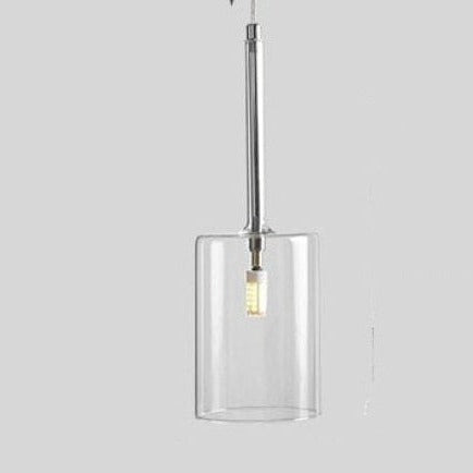 Modern Glass Pendant Lighting | Clear Red Hanging Lamp